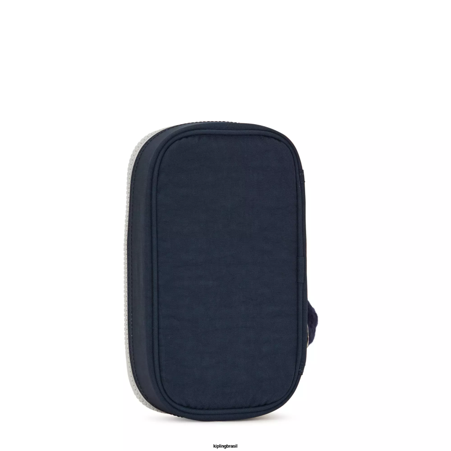 mulheres canetas e estojos Kipling cinza azul verdadeiro estojo para 50 canetas 4X8V598