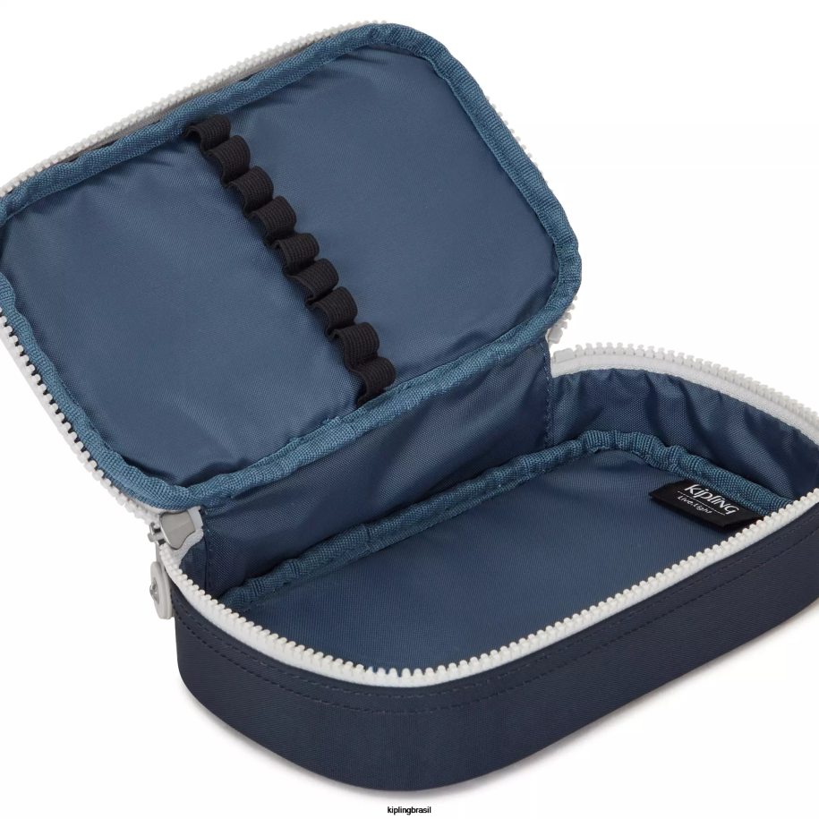 mulheres canetas e estojos Kipling cinza azul verdadeiro estojo para 50 canetas 4X8V598