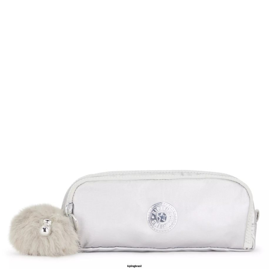 mulheres canetas e estojos Kipling doce metálico estojo de lápis metálico gitroy 4X8V602