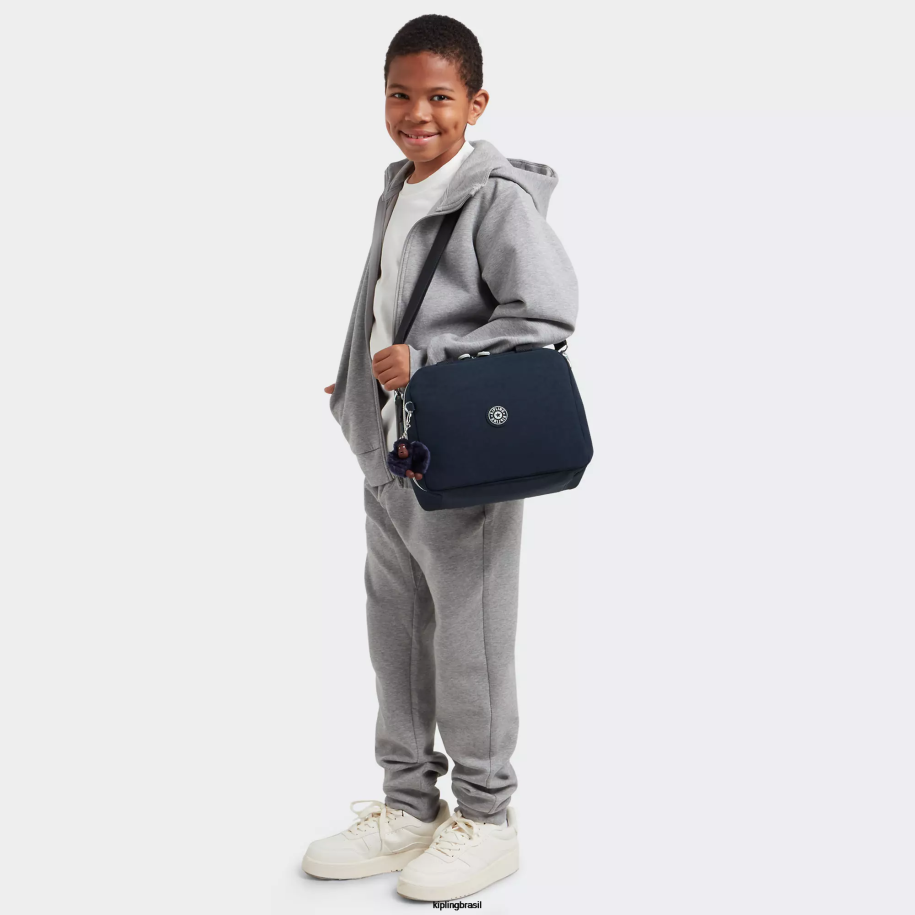 mulheres lancheiras Kipling cinza azul verdadeiro lancheira miyo 4X8V631