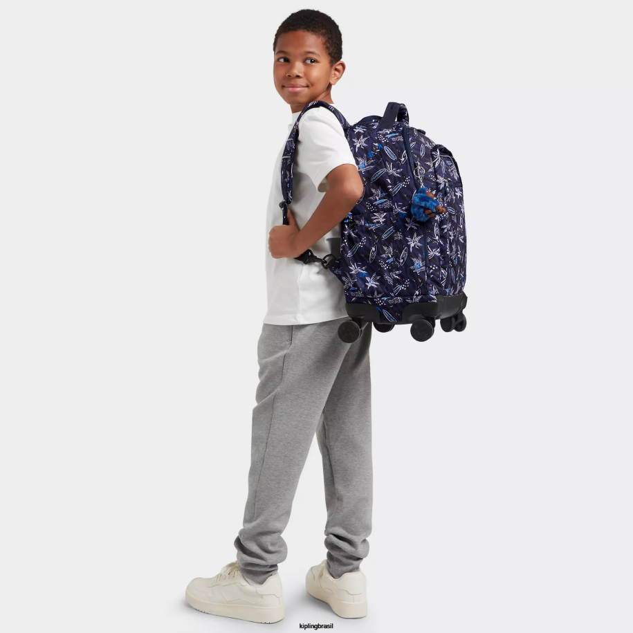 mulheres mochilas com rodinhas Kipling impressão do mar de surf Mochila com rodinhas para laptop New Zea 15