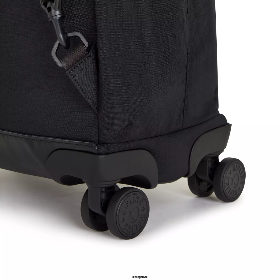 mulheres mochilas com rodinhas Kipling preto tonal mochila com rodinhas para notebook new zea 15