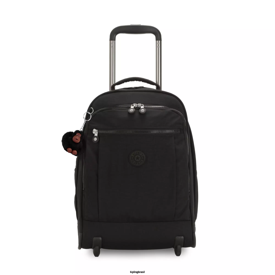 mulheres mochilas com rodinhas Kipling verdadeiro Preto olhar mochila grande com rodinhas 4X8V495