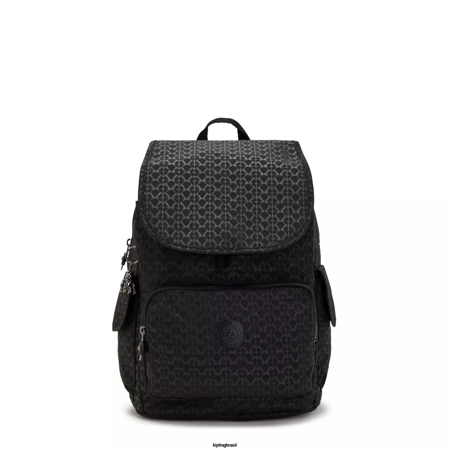 mulheres mochilas da moda Kipling assinatura em relevo mochila impressa city pack 4X8V363