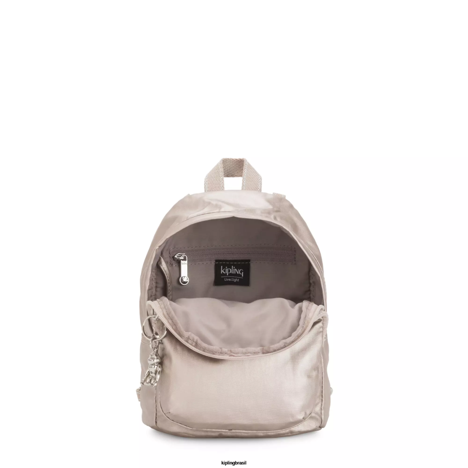 mulheres mochilas da moda Kipling brilho metálico mochila conversível metálica compacta delia 4X8V404