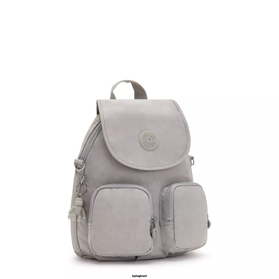 mulheres mochilas da moda Kipling cinza gris mochila conversível firefly up 4X8V401