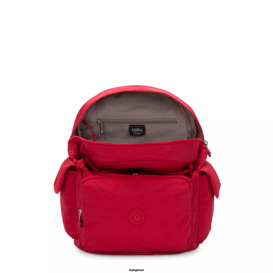 mulheres mochilas da moda Kipling vermelho vermelho mochila da cidade 4X8V354