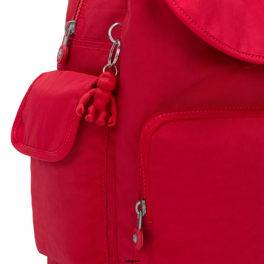 mulheres mochilas da moda Kipling vermelho vermelho mochila da cidade 4X8V354