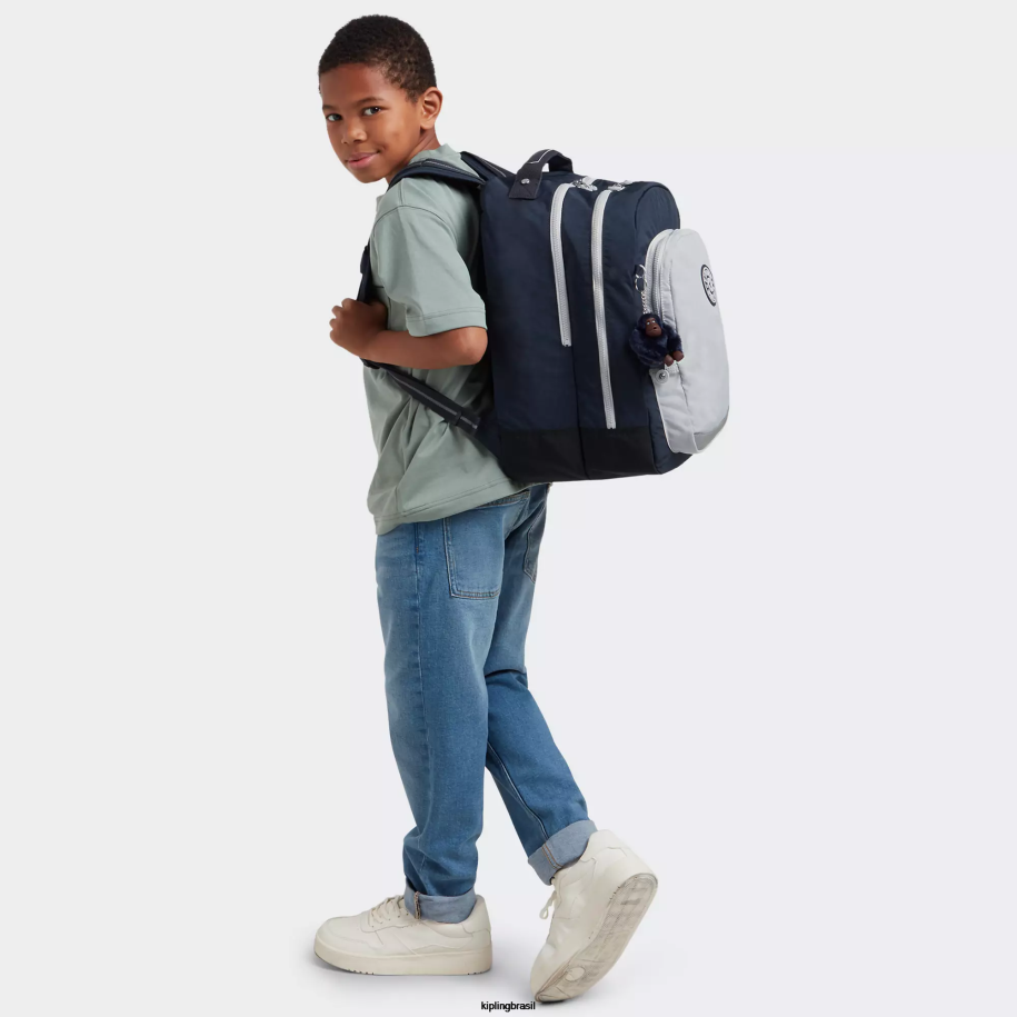 mulheres mochilas para notebook Kipling cinza azul verdadeiro mochila para notebook 17