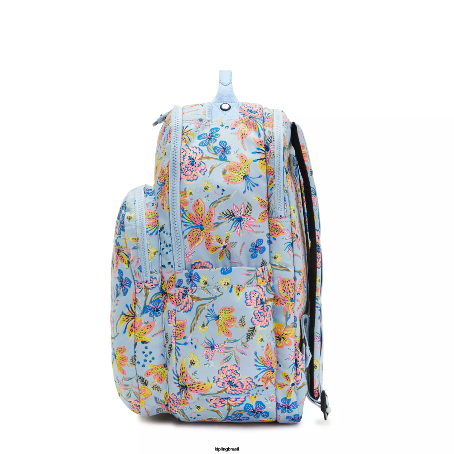 mulheres mochilas para notebook Kipling flores silvestres mochila para laptop de 17