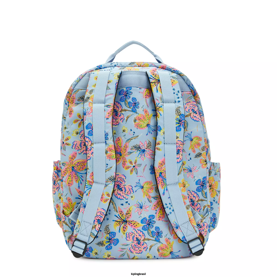 mulheres mochilas para notebook Kipling flores silvestres mochila para laptop de 17