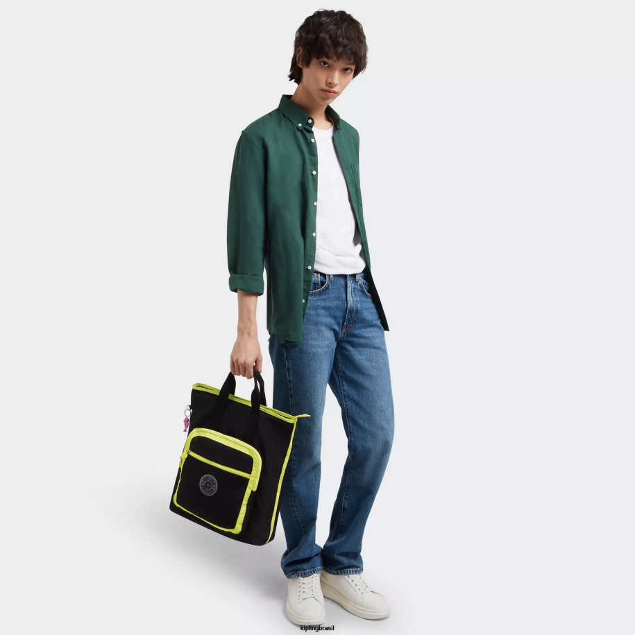 mulheres mochilas para notebook Kipling limão preto verdadeiro mochila para notebook sia 15