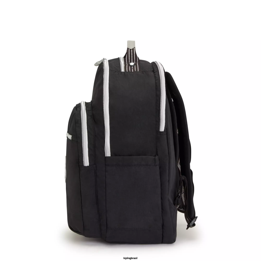 mulheres mochilas para notebook Kipling verdadeira diversão negra mochila para laptop extra grande de 17