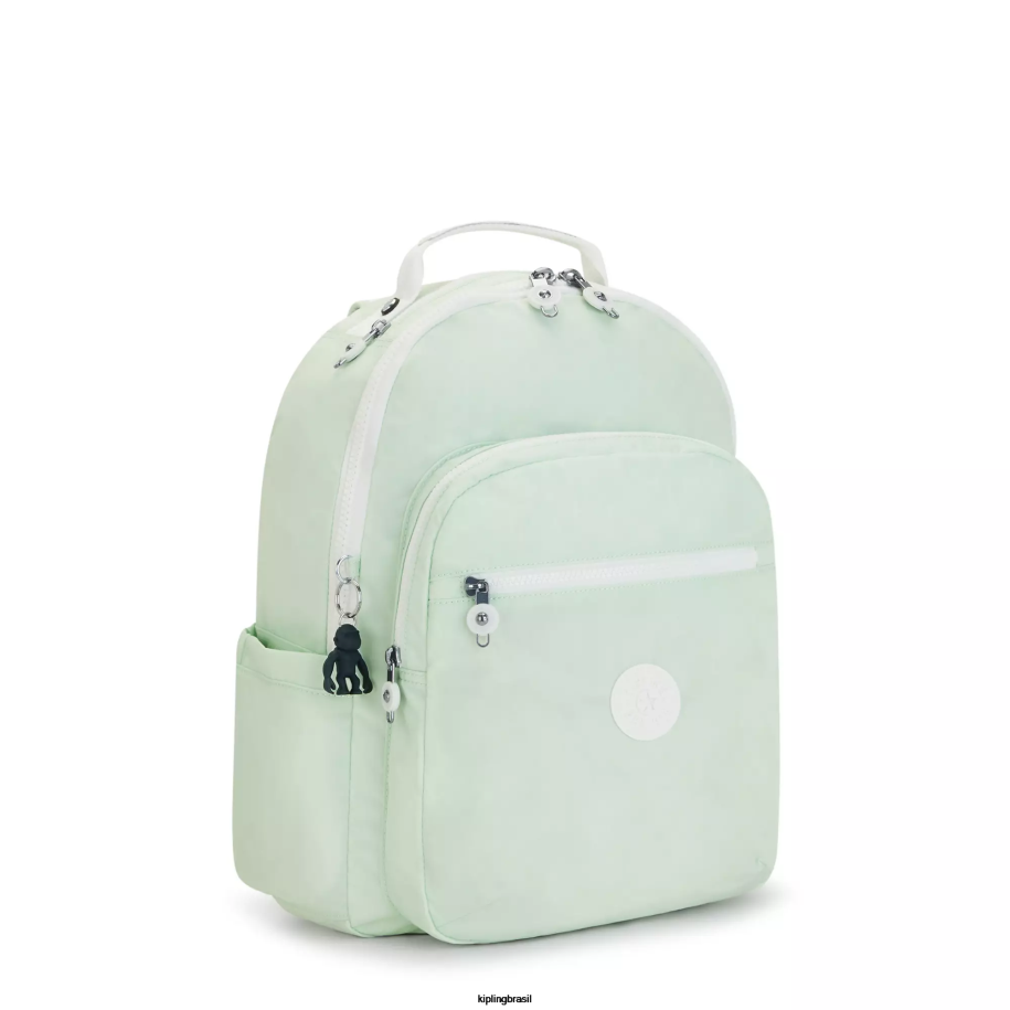mulheres mochilas para notebook Kipling verde arejado mochila grande para laptop de 15