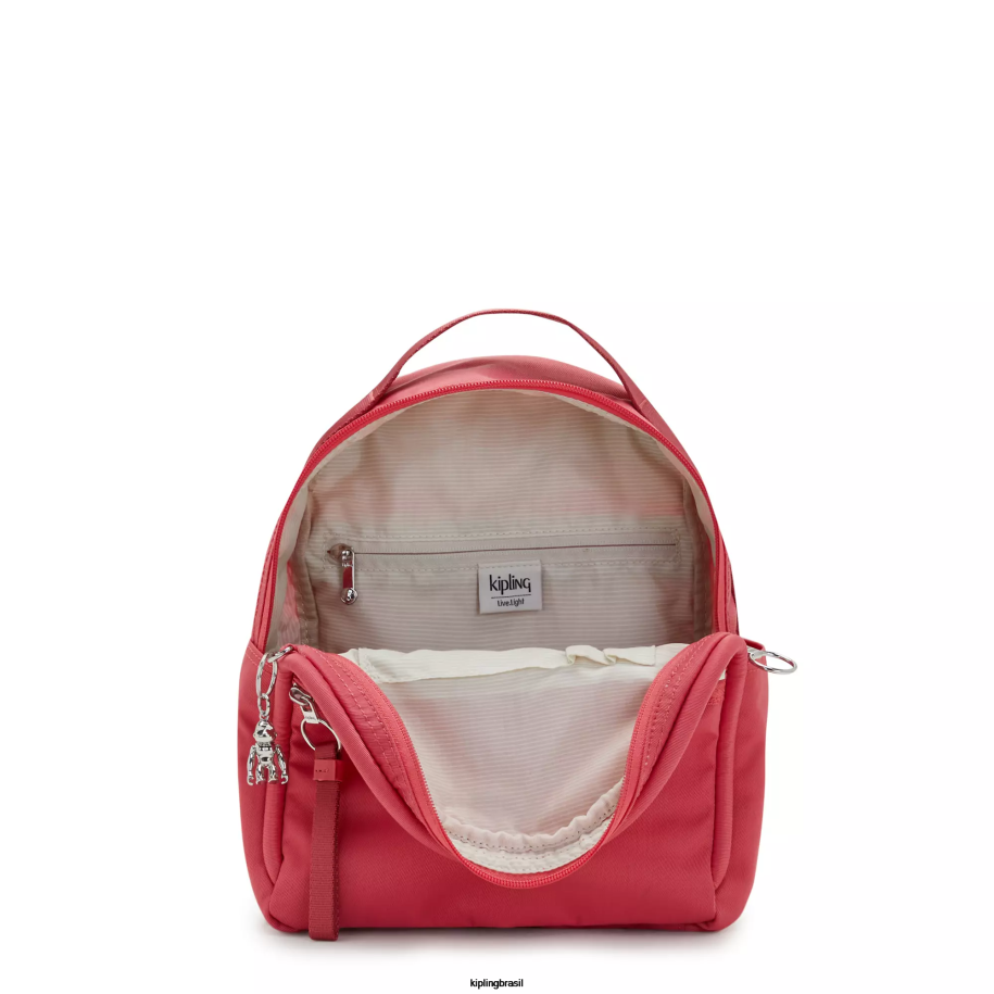 mulheres mochilas pequenas Kipling coral natural mochila kae 4X8V375
