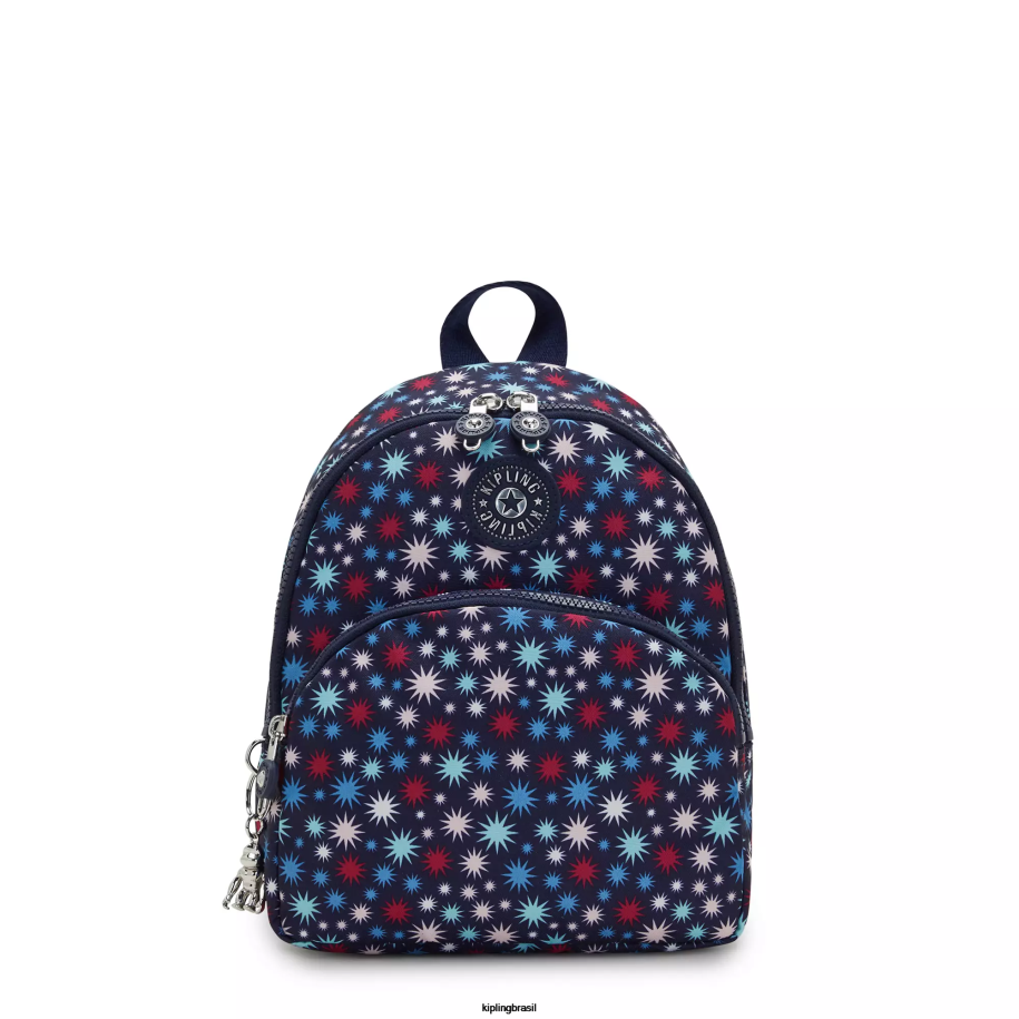 mulheres mochilas pequenas Kipling estrelas funky paola mochila estampada pequena 4X8V384