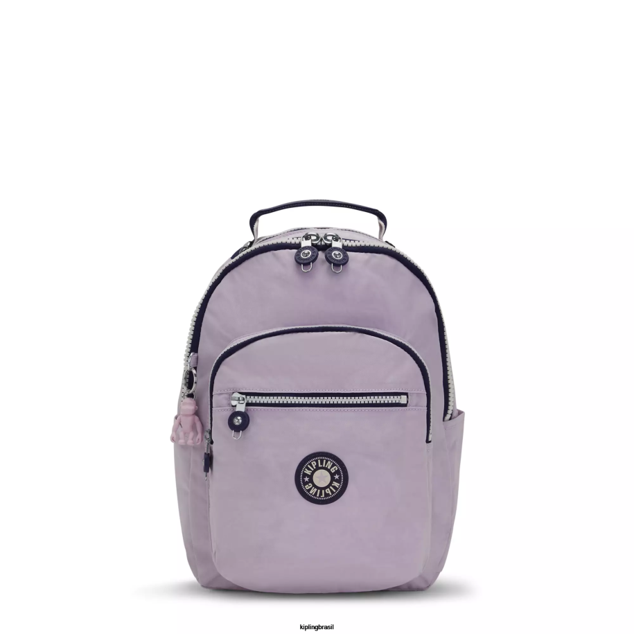 mulheres monograma Kipling bloco lilás suave Seul mochila pequena para tablet 4X8V423