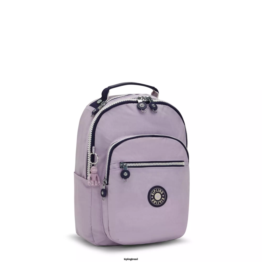 mulheres monograma Kipling bloco lilás suave Seul mochila pequena para tablet 4X8V423